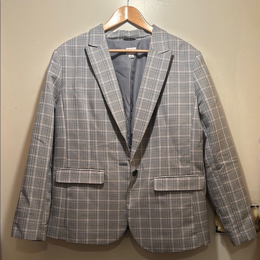 A New Day Gray Plaid Women’s Blazer